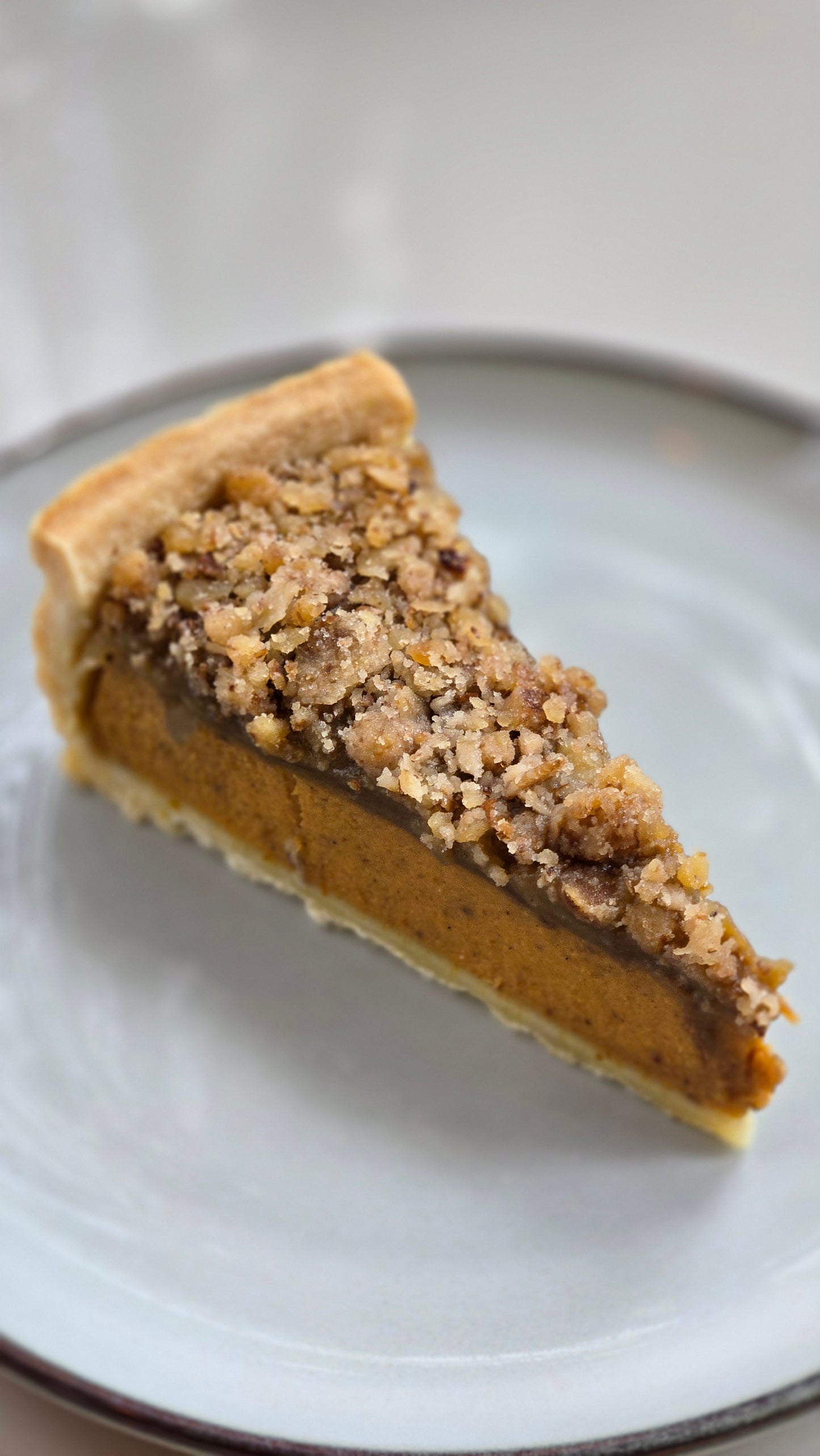 Pumpkin Pie w/ Apple Butter + Walnut Streusel for Thanksgiving 2024