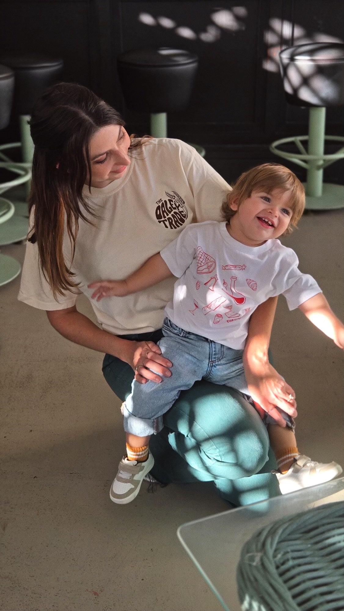 PRE-ORDER "TDT Logo Tee" in Ivory + Chocolate Brown